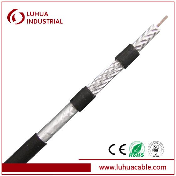 RG6 Coaxial cable Tri-shielding black color